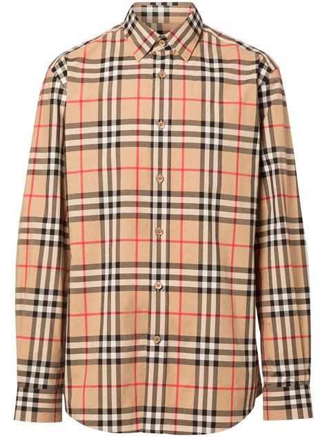 burberry vintage check cotton poplin shirt|Burberry Vintage Check Cotton Poplin Shirt .